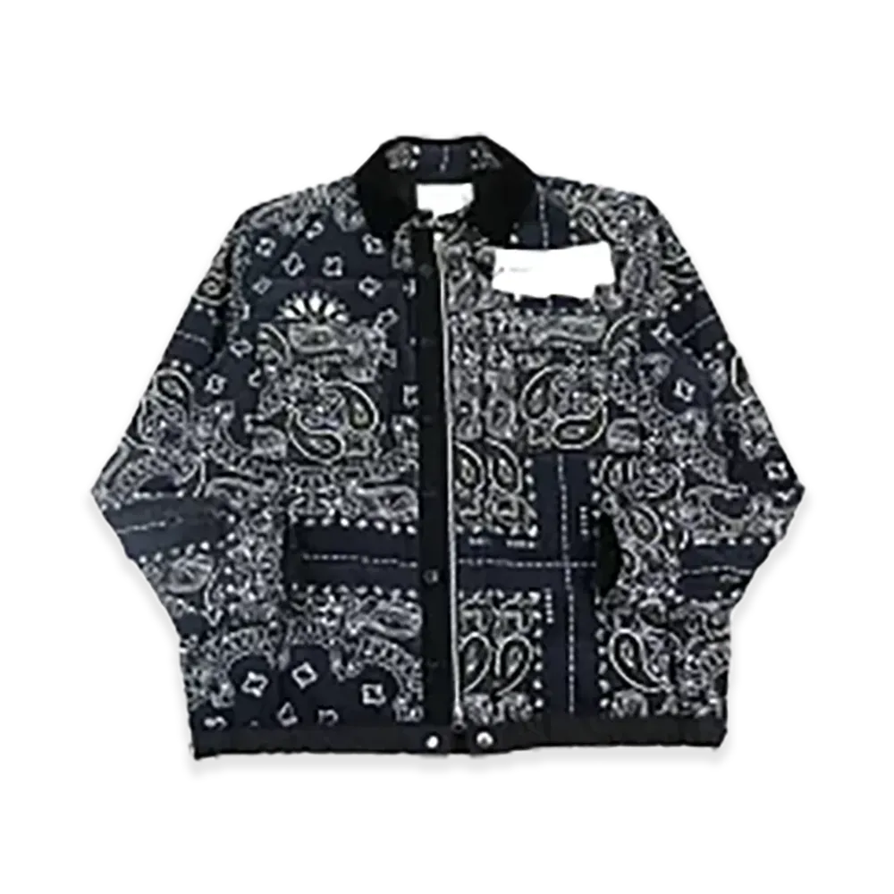 sacai Bandana Quilted Jacket "Navy"