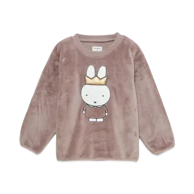 graniph x Miffy Crown Kids Fleece Sweat "Moka"