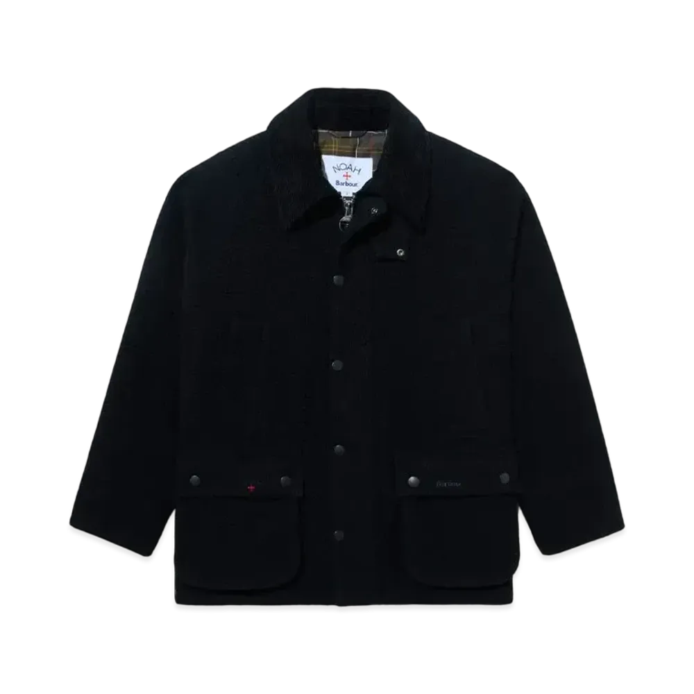 Noah x Barbour Wool Teddy Bedale Jacket "Black"