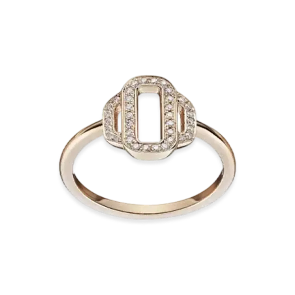 Hermes Attelage D'Or Ring TPM "Pink Gold"