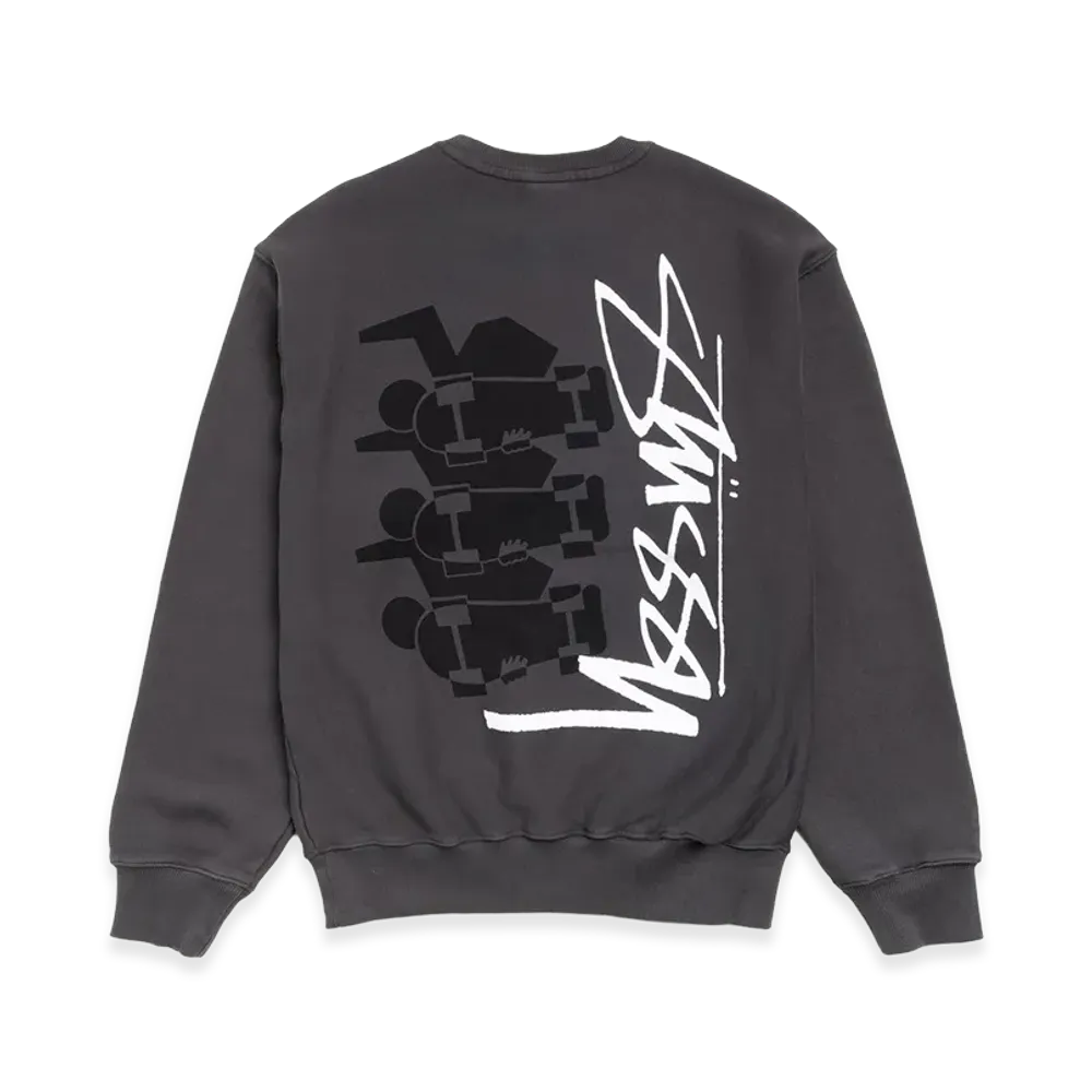 Stussy Skate Stack Crew "Faded Black"