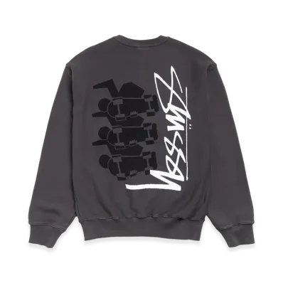 Stussy Skate Stack Crew "Faded Black"