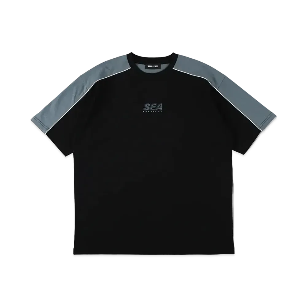 WIND AND SEA SEA Logo Piping Tee "Black"