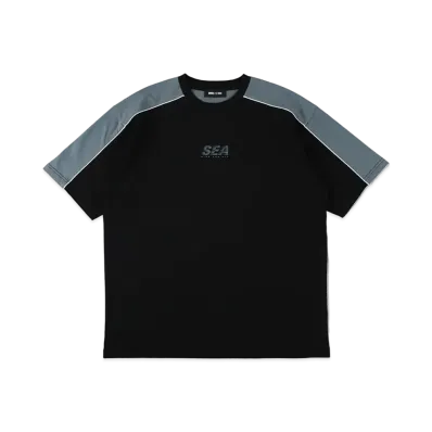 WIND AND SEA SEA Logo Piping Tee "Black"
