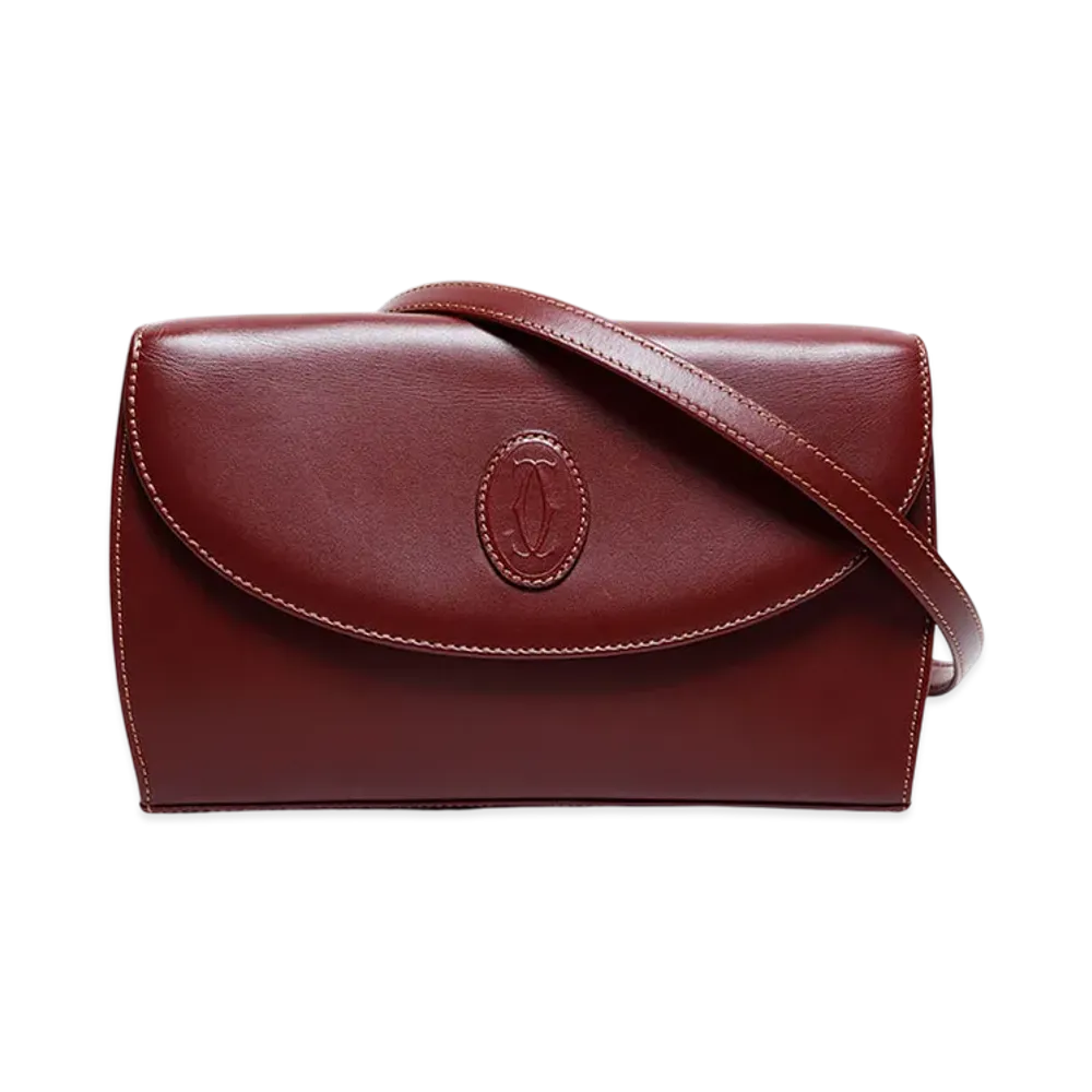 Cartier Must De Cartier Shoulder Bag "Burgundy"