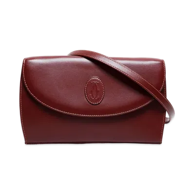 Cartier Must De Cartier Shoulder Bag "Burgundy"