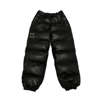 THUG CLUB TC Leather Puffer Pants "Black"