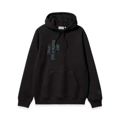 Carhartt WIP Hooded Signature Sweatshirt "Black"