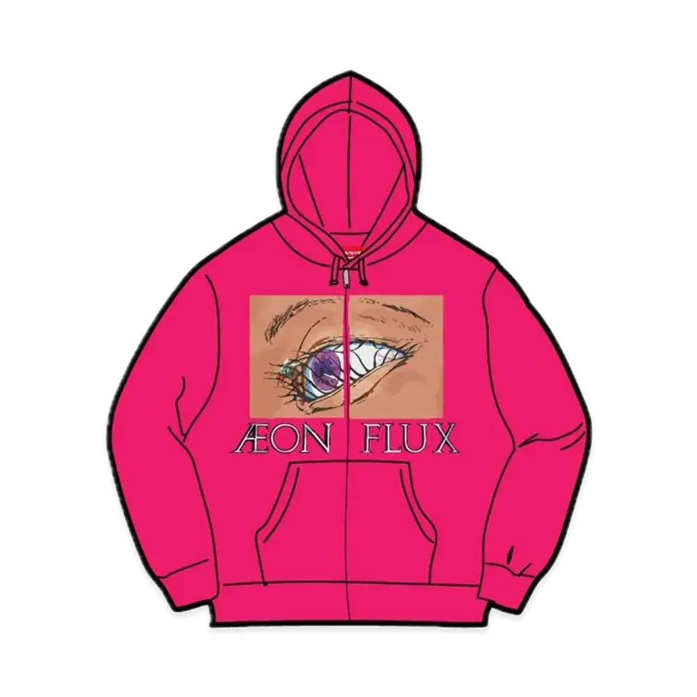 Supreme Aeon Flux Zip Up Hooded Sweatshirt "Fuchsia"