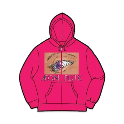 Supreme Aeon Flux Zip Up Hooded Sweatshirt "Fuchsia"