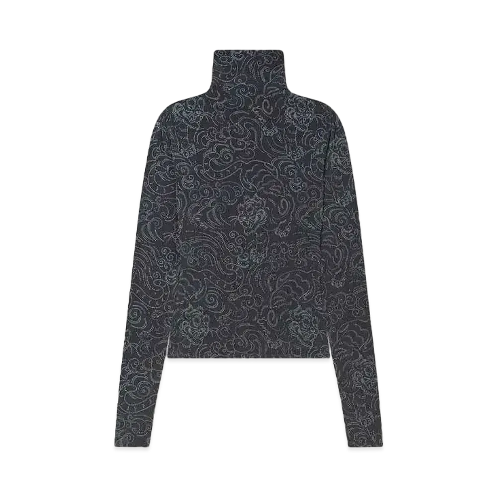 KENZO 'Star Tiger' Allover Turtleneck "Black"