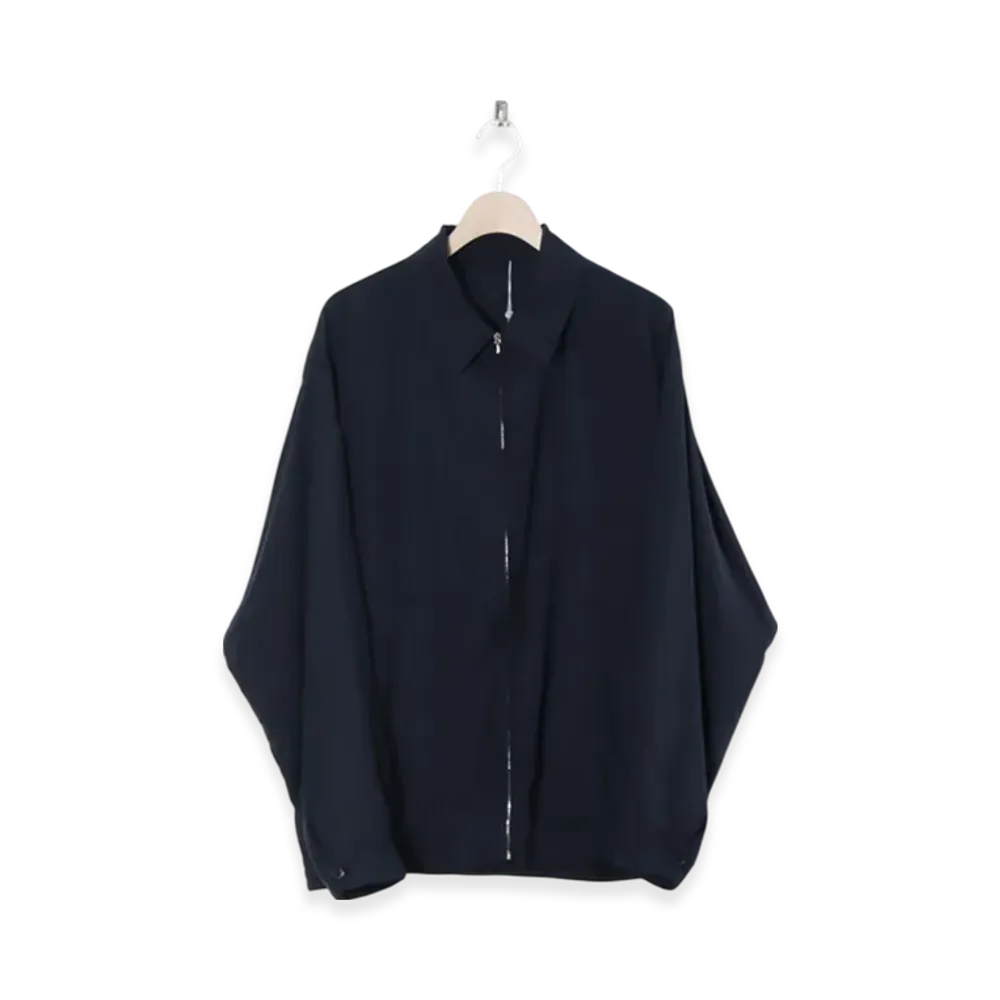 COMOLI Silk Swing Top Jacket "Navy"