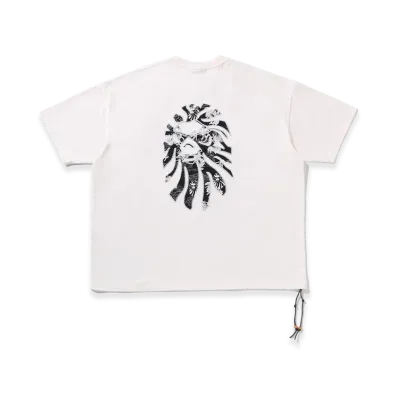 A BATHING APE Hawaiian Motif Patch Pocket Tee #1 "White"