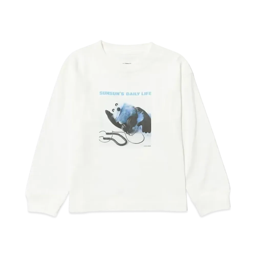 B:MING by BEAMS x PUPPET SUNSUN Kids / Fade Photo Print Long Sleeve T-Shirt Music "OffWhite"