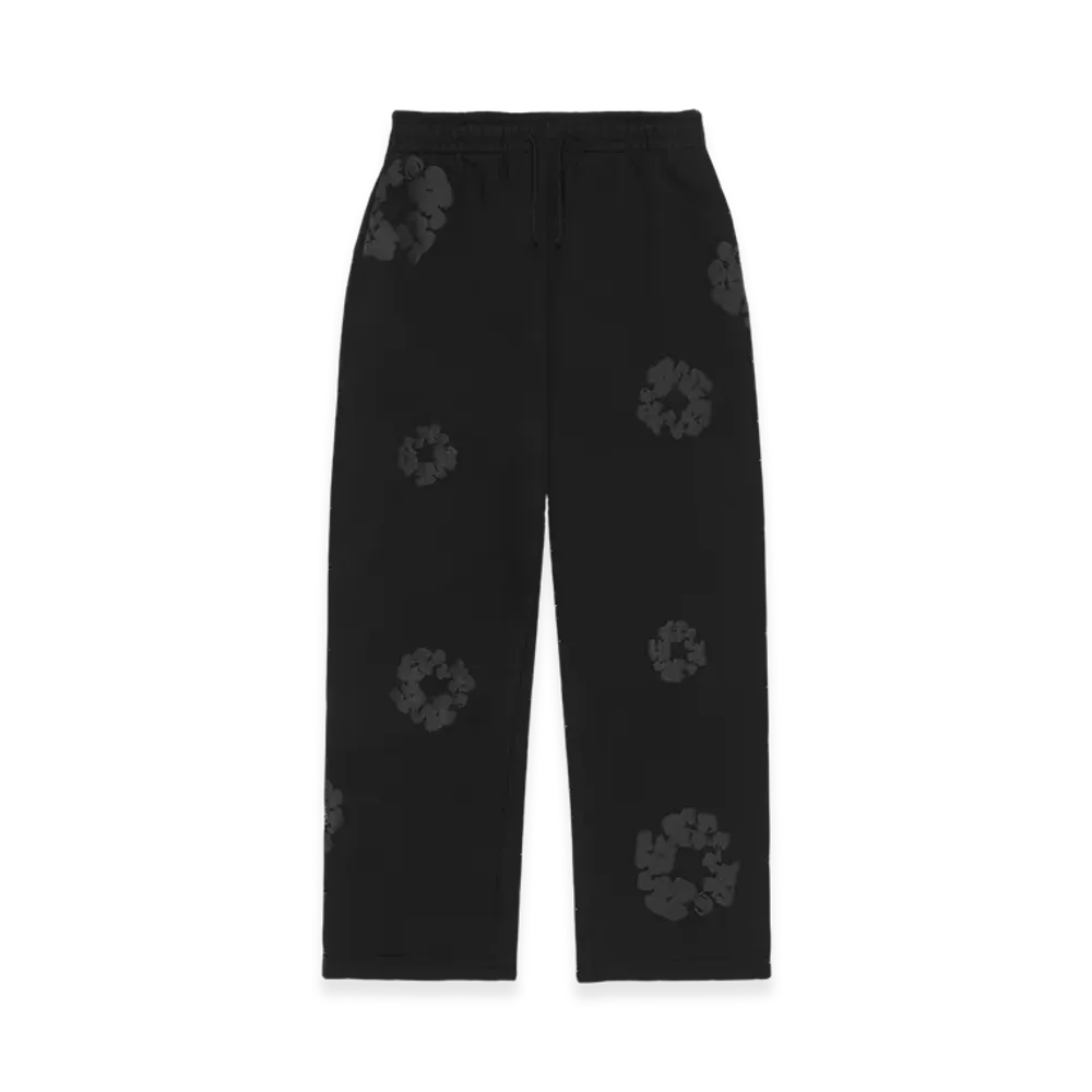 DENIM TEARS Mono Cotton Wreath Baggy Sweatpants "Black"
