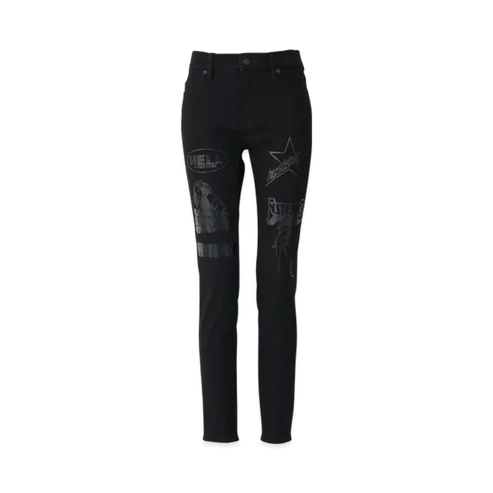 HYSTERIC GLAMOUR Vixen Girl Skinny Denim Pants "Black"
