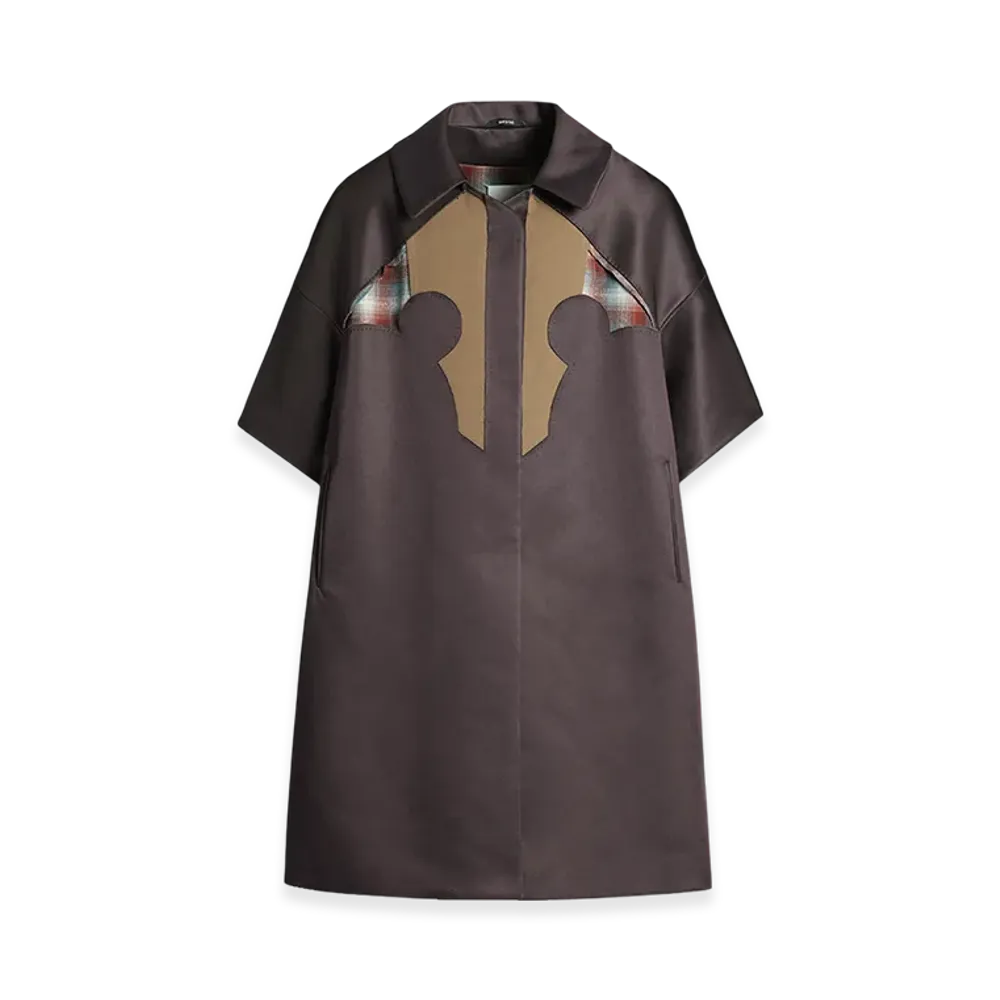 Maison Margiela Women's Pendleton Yoke Coat "Bordeaux"