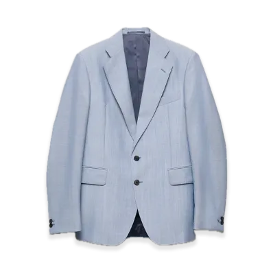 PRADA Single-Breasted Wool x Mohair Jacket "Light Blue"
