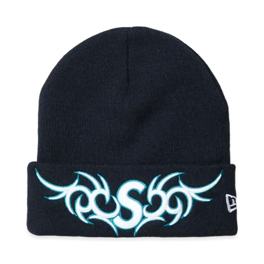 Supreme New Era Tribal S Logo Beanie "Navy"