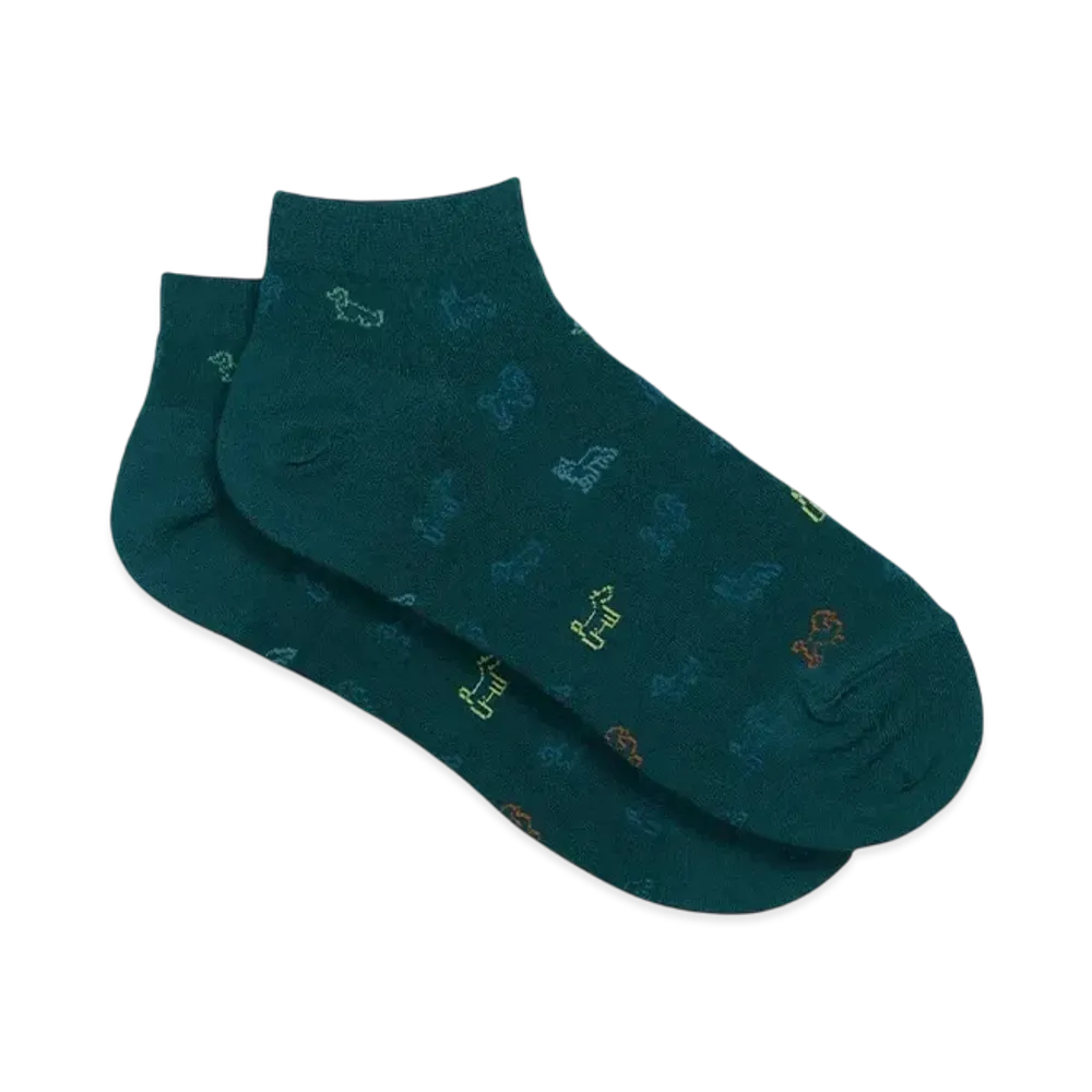 Paul Smith Sketch Dogs Short Socks "DarkGreen"