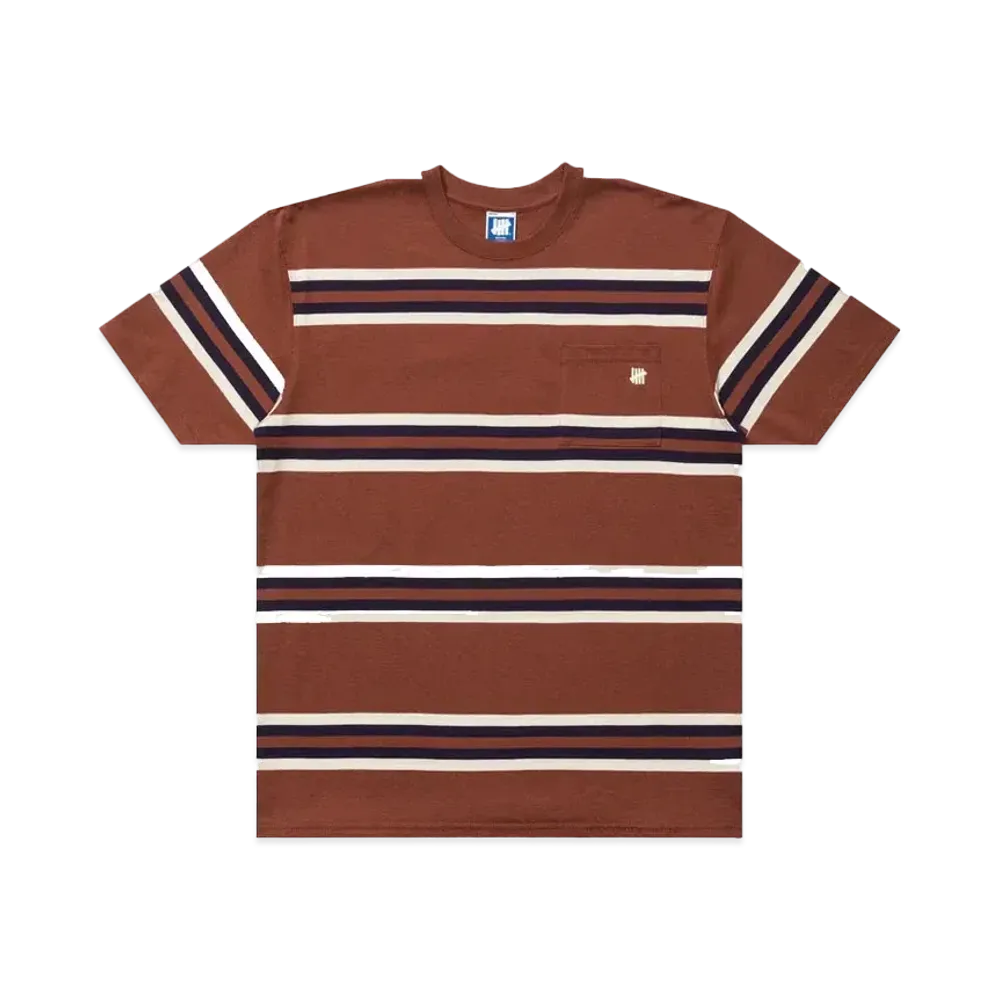 UNDEFEATED S/S Stripe Pocket Tee "Red"