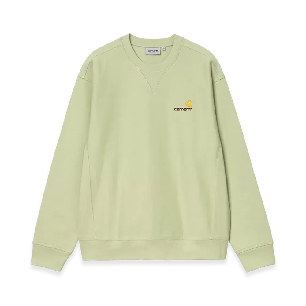 Carhartt WIP American Script Sweat "Pale Olive"