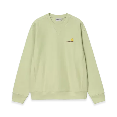Carhartt WIP American Script Sweat "Pale Olive"