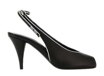 MIU MIU Women's Nappa Leather Sandals "Black"