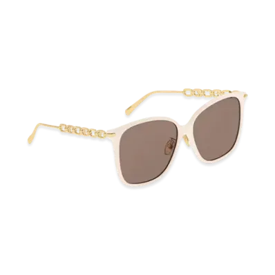 Louis Vuitton My LV Two Chain Square Sunglasses Monogram Flower "Cream"