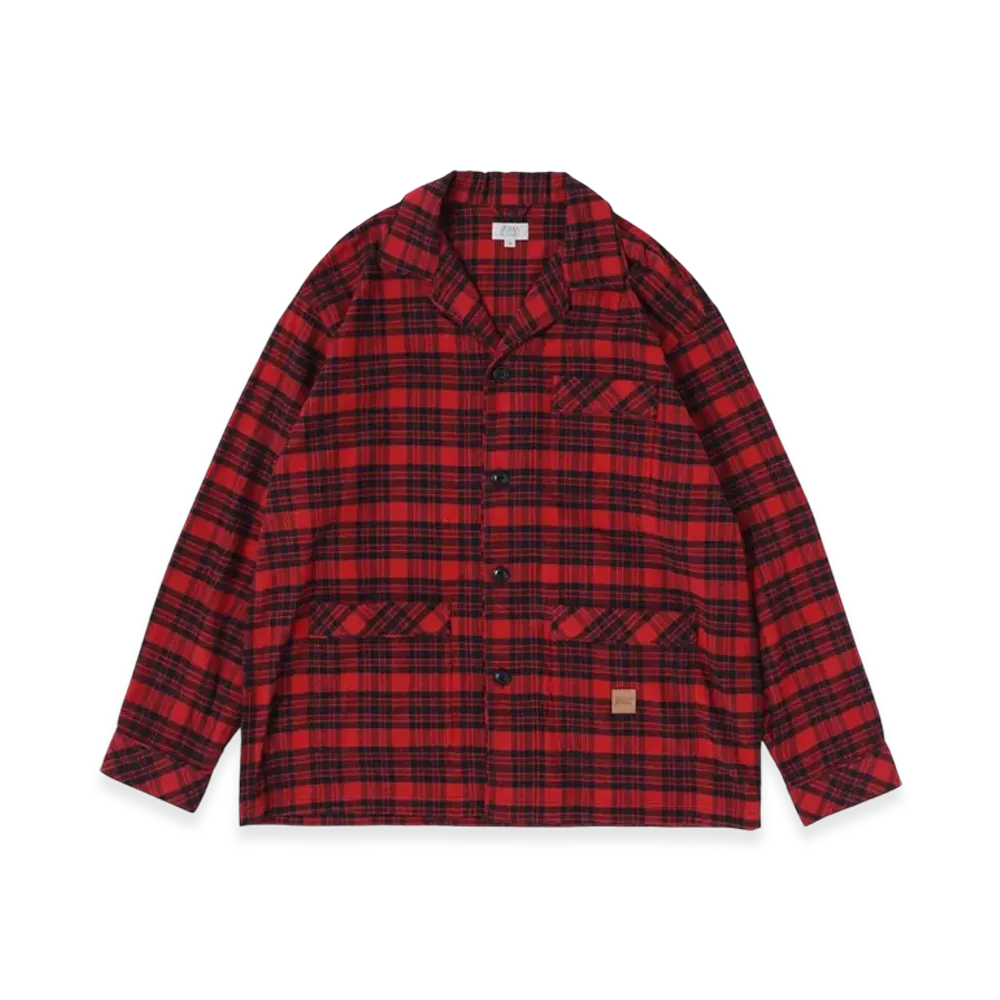 SEDAN ALL-PURPOSE Plaid Sleeping Jacket "Red"