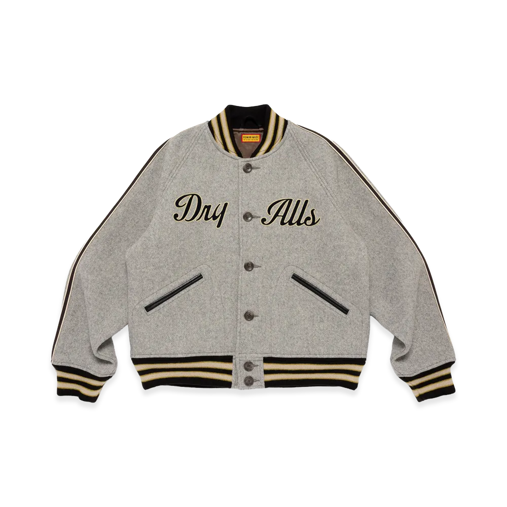HUMAN MADE Wool Varsity Jacket "Gray"