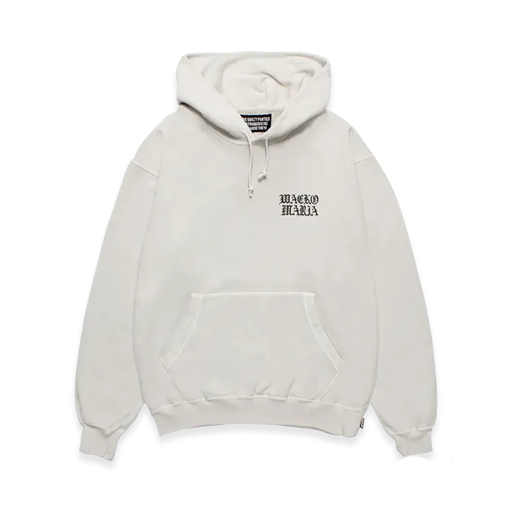 WACKO MARIA Death Row Records / Garment Dyed Hooded Sweat Shirt "Ivory"