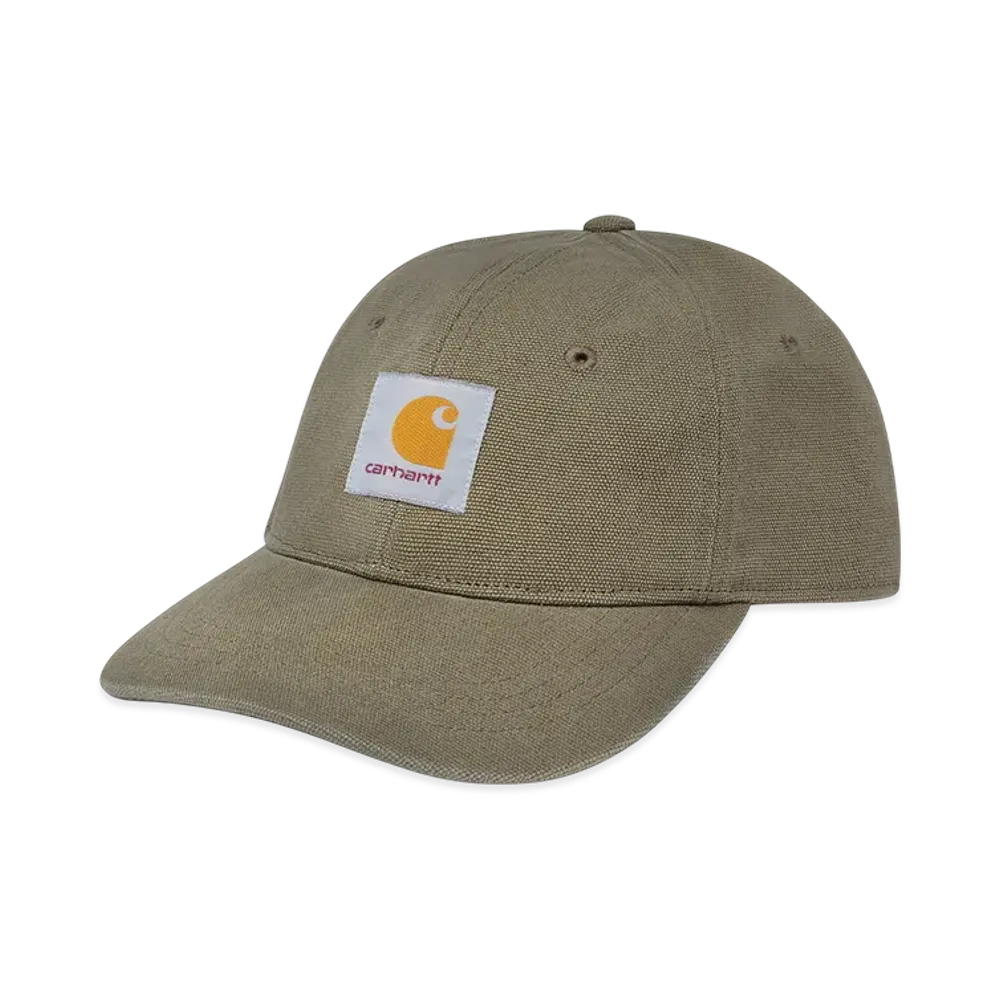 Carhartt WIP Canvas 6-Panel Cap "Sage Green/White(Stone Washed)"