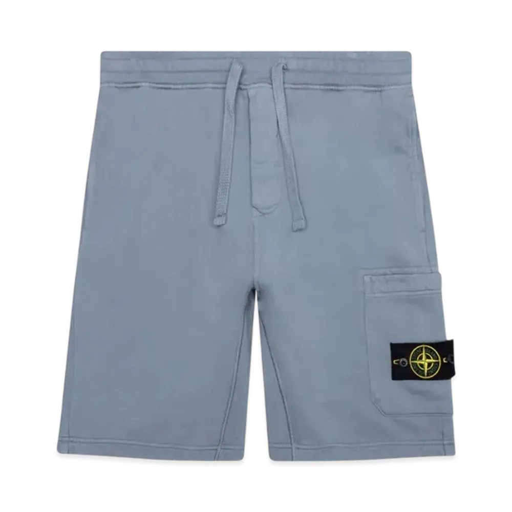 Stone Island 64651 Fleece Bermuda Shorts - 21SS "Pastel Blue"
