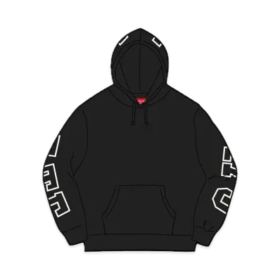 Supreme State Hooded Sweatshirt "Black"