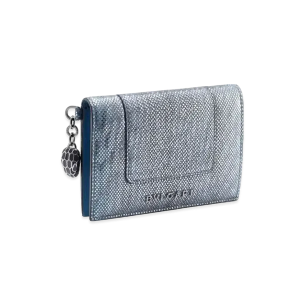 BVLGARI Serpenti Forever Card Holder "Blue"