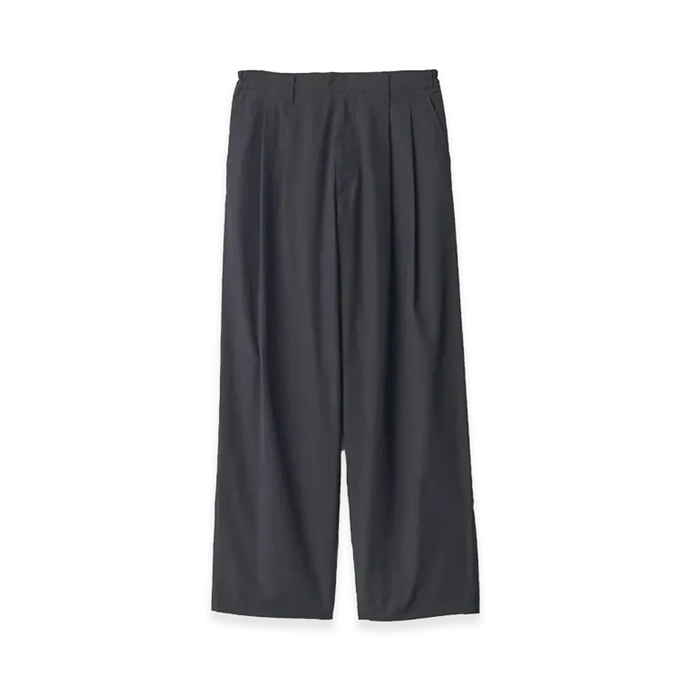 ssstein Cotton Nylon Wide Easy Trousers "Black"