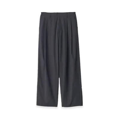 ssstein Cotton Nylon Wide Easy Trousers "Black"
