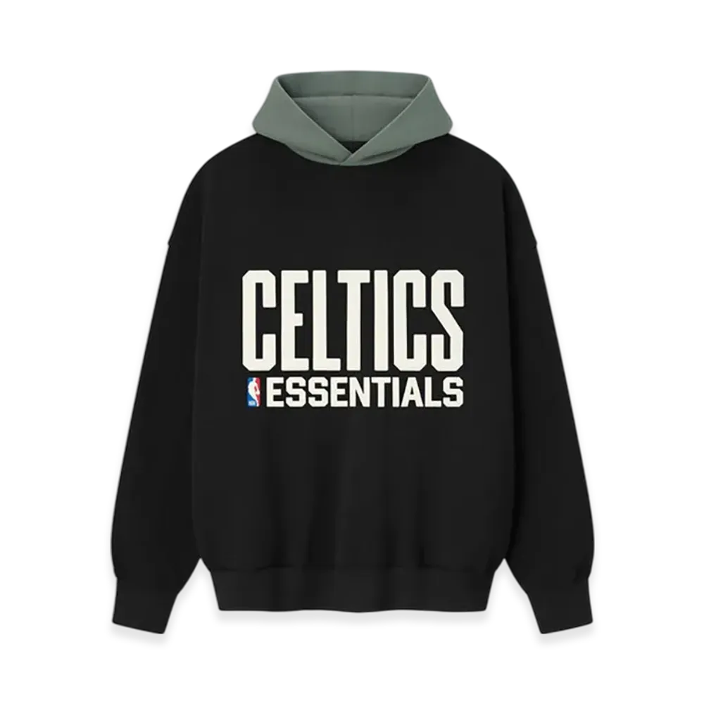 FEAR OF GOD ESSENTIALS Celtics Sport Hoodie "Black/Balsam Green"