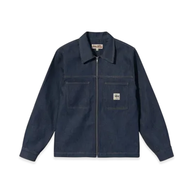 Stussy Denim Zip Up Work Shirt "Indigo"
