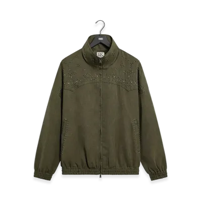 Kith &Kin Studded Canvas Rhysand Jacket "Moss"