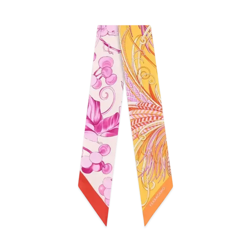 Salvatore Ferragamo Animals Print Mini Bandeau "Orange/Fuchsia"