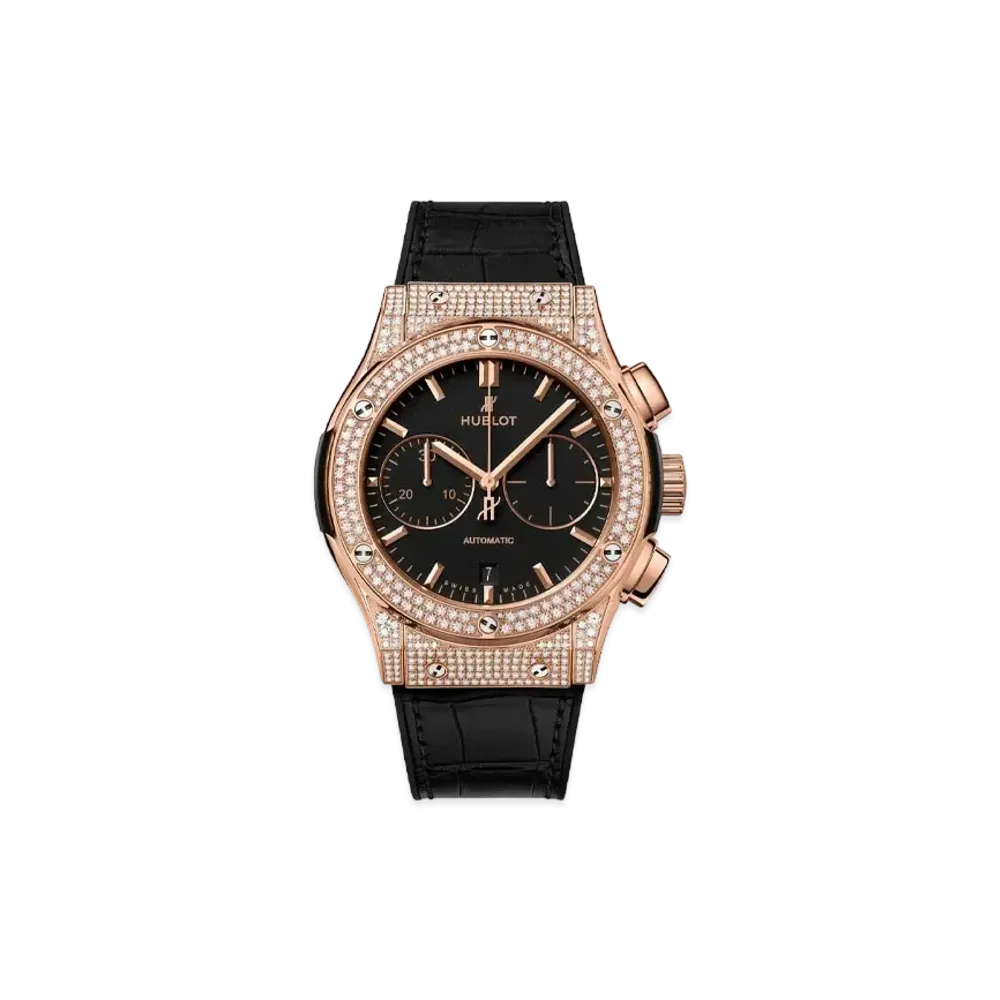 HUBLOT Classic Fusion Chronograph King Gold Pave 42mm