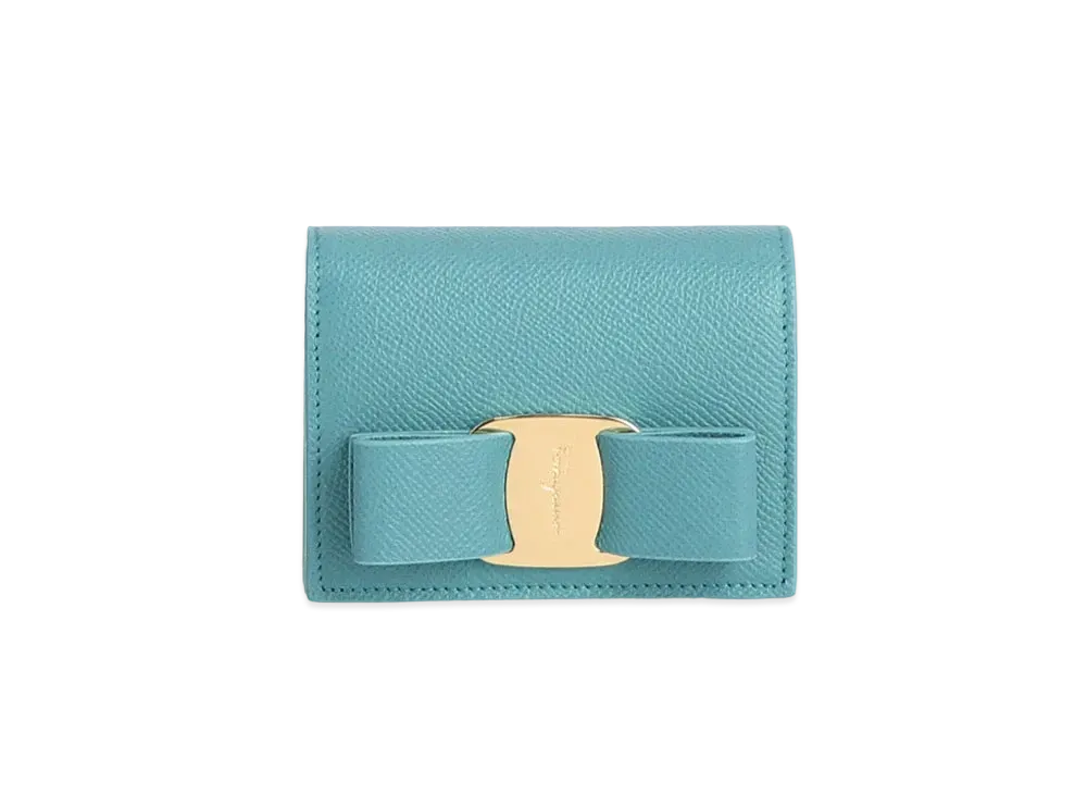 Salvatore Ferragamo Compact Wallet "Tyrone Turquoise"