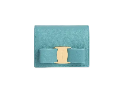 Salvatore Ferragamo Compact Wallet "Tyrone Turquoise"