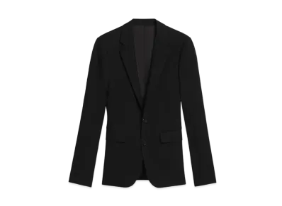 CELINE Cropped Jacket / Wool Gabardine "Black"