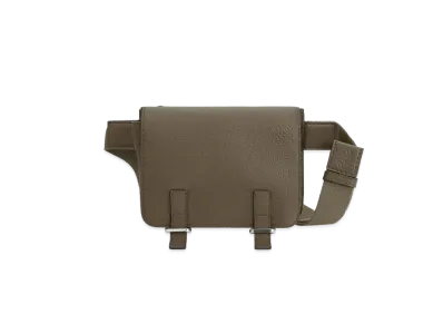LOEWE Military Bumbag In Soft Grained Calfskin "Dark Moss"