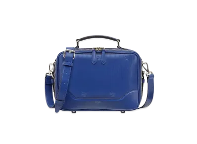 FENDI Travel Messenger Bag Blue Leather Bag "Blue"
