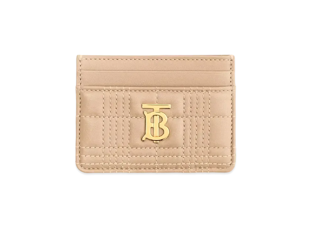 Burberry Quilting Lambskin Lola Card Case "Camel"