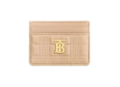 Burberry Quilting Lambskin Lola Card Case "Camel"